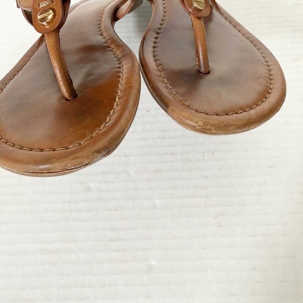 Tory Burch Miller Womens Vintage Vachetta Brown Slide Sandals Size 6 - Picture 3 of 7